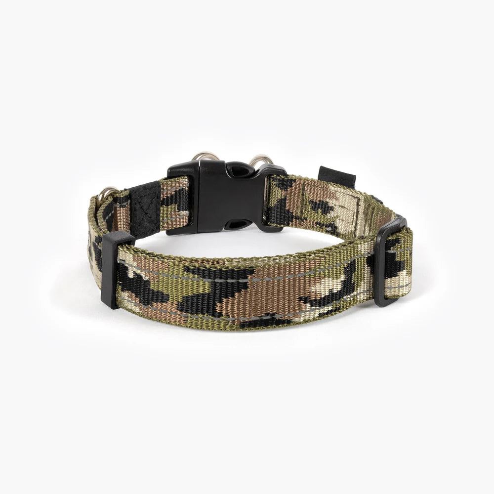 EzyDog Double Up Dog Collar - Premium Nylon with Dual D-Rings & Reflective Stitching