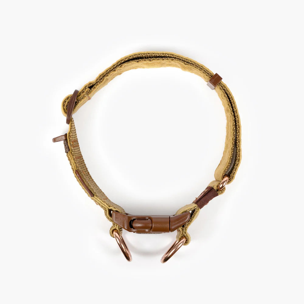 EzyDog Double Up Dog Collar - Premium Nylon with Dual D-Rings & Reflective Stitching