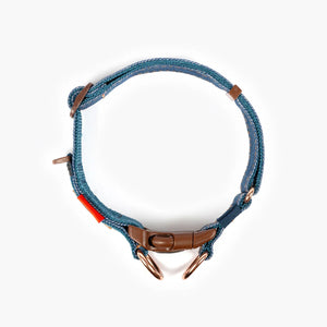 EzyDog Double Up Dog Collar - Premium Nylon with Dual D-Rings & Reflective Stitching