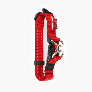 EzyDog Double Up Dog Collar - Premium Nylon with Dual D-Rings & Reflective Stitching