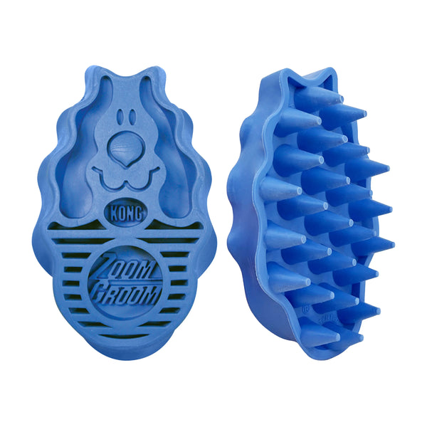 KONG ZoomGroom Dog Grooming Brush - Boysenberry