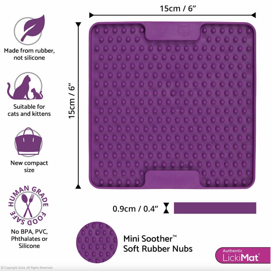LickiMat Mini TUFF Soother Cat Lick Mat - Green