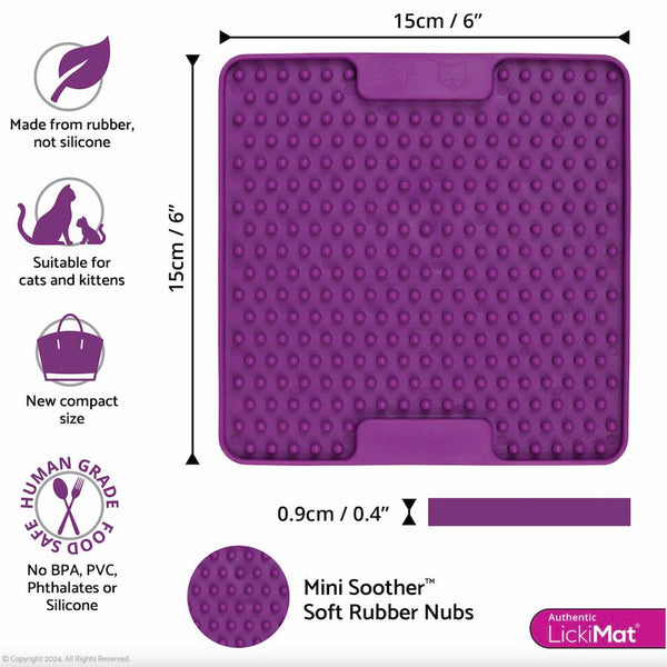 LickiMat Mini TUFF Soother Cat Lick Mat - Green