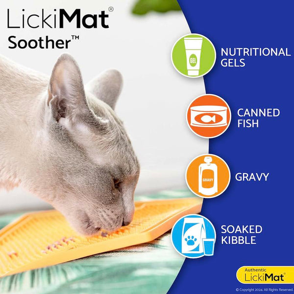 LickiMat Mini TUFF Soother Cat Lick Mat - Green