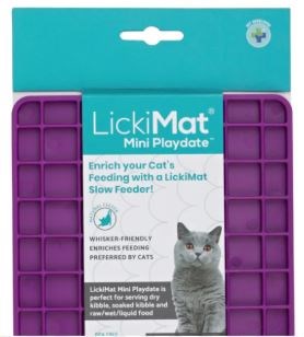 LickiMat Mini Playdate Cat Lick Mat - Purple