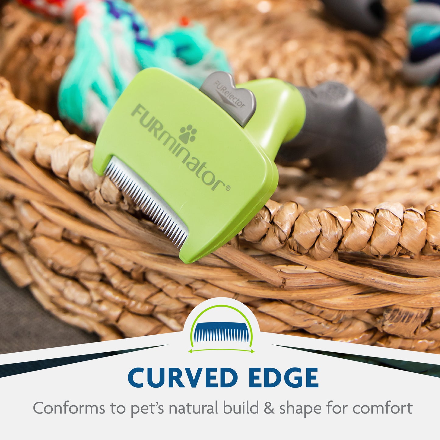 Furminator: Dog Small Long Hair Tool light green