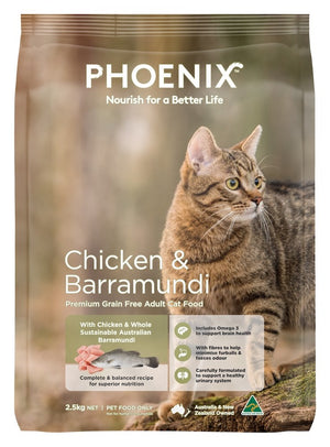 Phoenix Adult Chicken & Barramundi Dry Cat Food 2.5kg