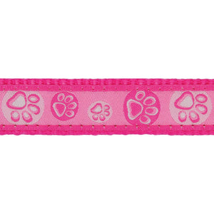 Red Dingo safety cat Collar With Break-Away Clip Design Paw Impressions