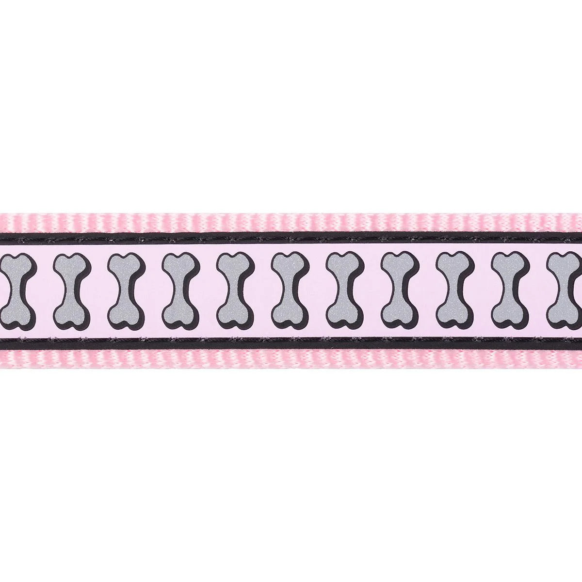 Red Dingo Reflective Bones Dog Collar - High Visibility Safety | Red