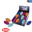 Box of Nobby dog toys with colorful rubber balls on a white background
