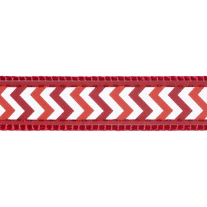 Cat Collar Reflective Ziggy Red
