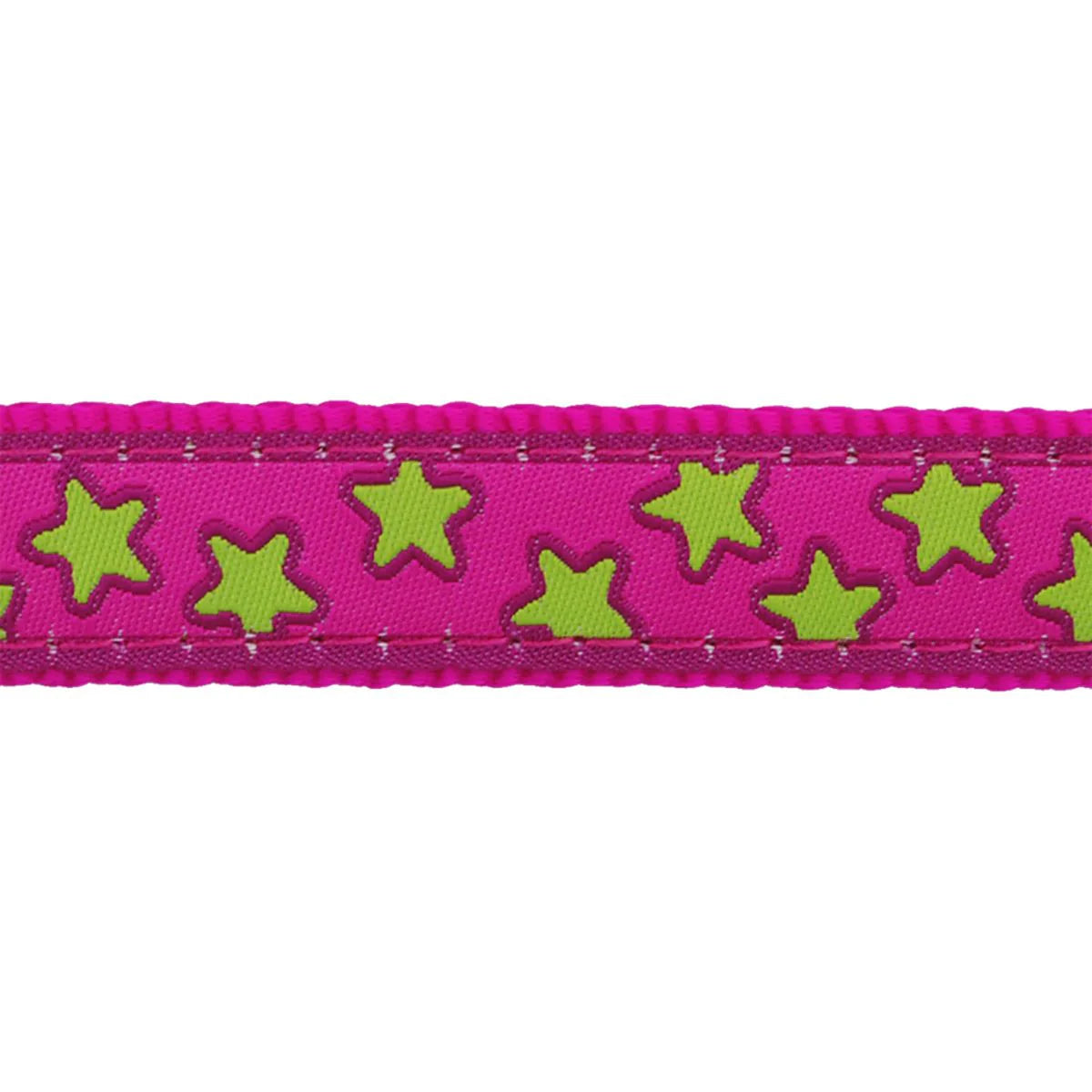 Red Dingo Stars Dog Collar - White Stars Pattern | S, M, L Sizes