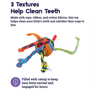 Petstages Tons of Tails Catnip Dental Cat Toy