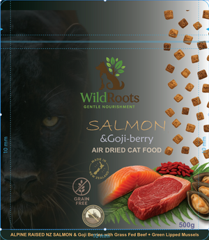 WildRoots GojiGlow Cat Food Air-Dried Salmon & Goji Berry Treats 500g