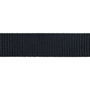 Close-up of a black belt strap on a white background