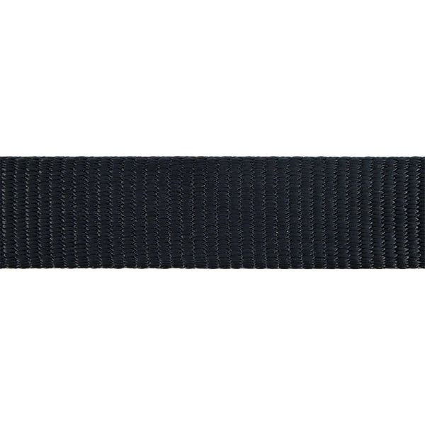 Close-up of a black belt strap on a white background
