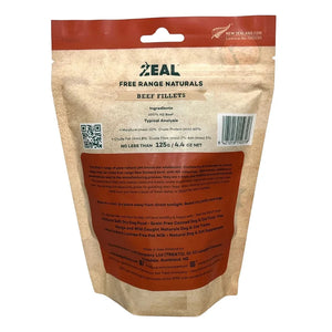 Zeal Free Range Beef Fillets Dog Treats 125g