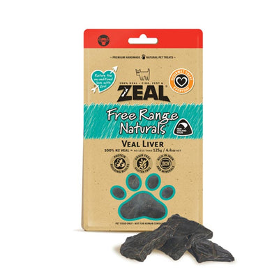 Zeal Free-Range Veal Liver 125g - Natural Dog Treats from New Zealand