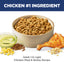 Bowl of Hills dog food with ingredients and text about chicken being the #1 ingredient.