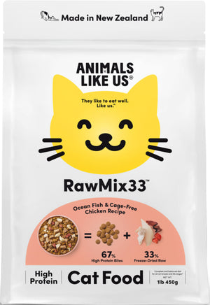 Animals Like Us RawMix33 Ocean Fish & Cage-Free Chicken Cat Food