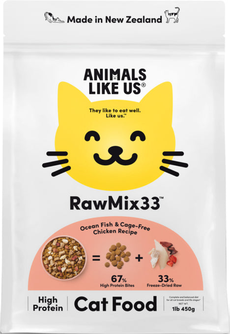 Animals Like Us RawMix33 Ocean Fish & Cage-Free Chicken Cat Food
