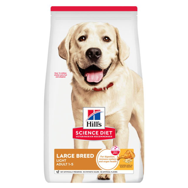 Bag of Hills Science Diet dog food for large breeds on a white background