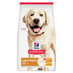 Bag of Hills Science Diet dog food for large breeds on a white background