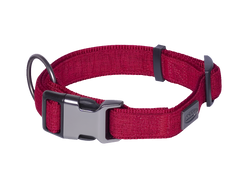 Nobby Linen Deluxe Dog Collar - Metal Hardware