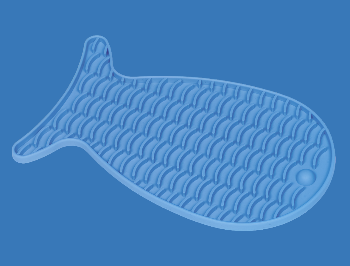 Silicone Slow Feeder Dog Bowl Fish Shape - Non-Slip with Suction Cup | Nobby