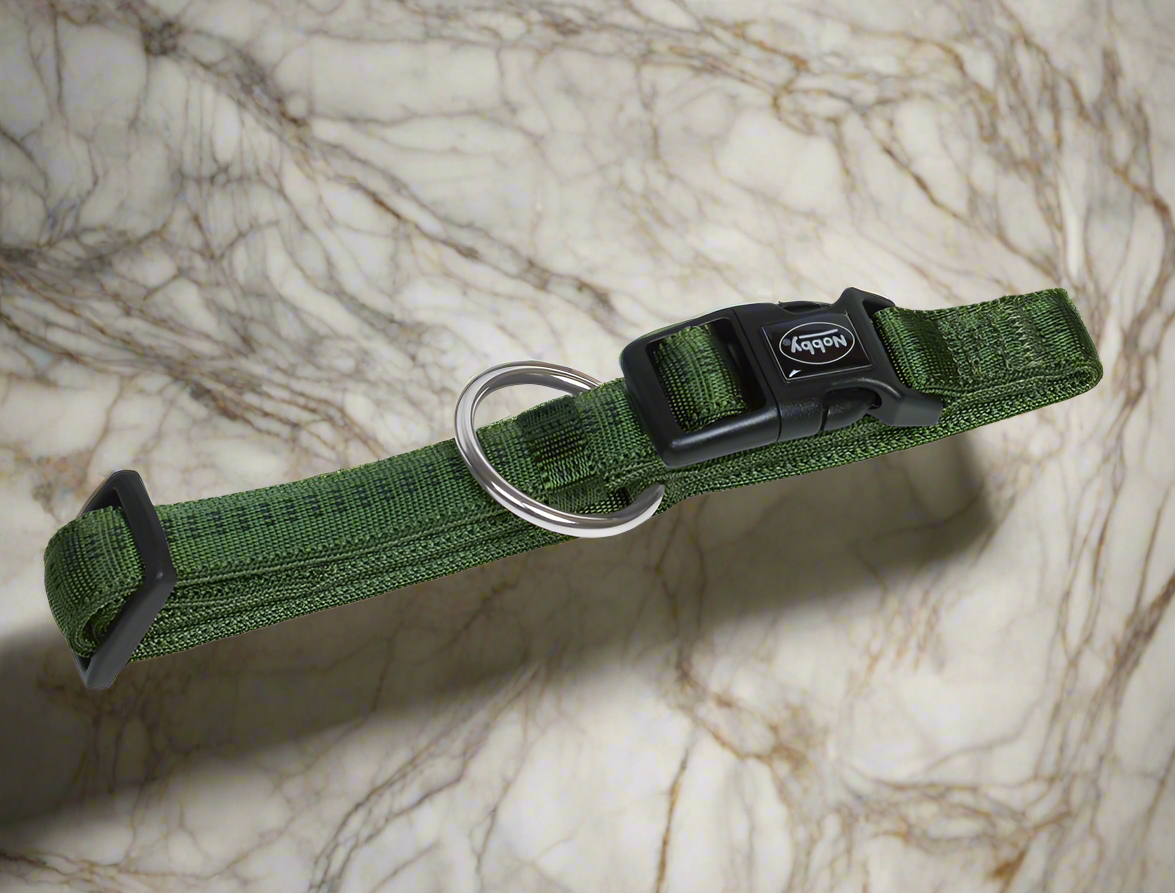 Soft Grip Dog Collar - Nylon Collar with Soft Lining | 15 Colors, 5 Sizes Nobby