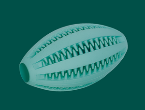 Rubber Rugby "DENTAL LINE" 11x6cm - Mint Flavored Dog Dental Toy