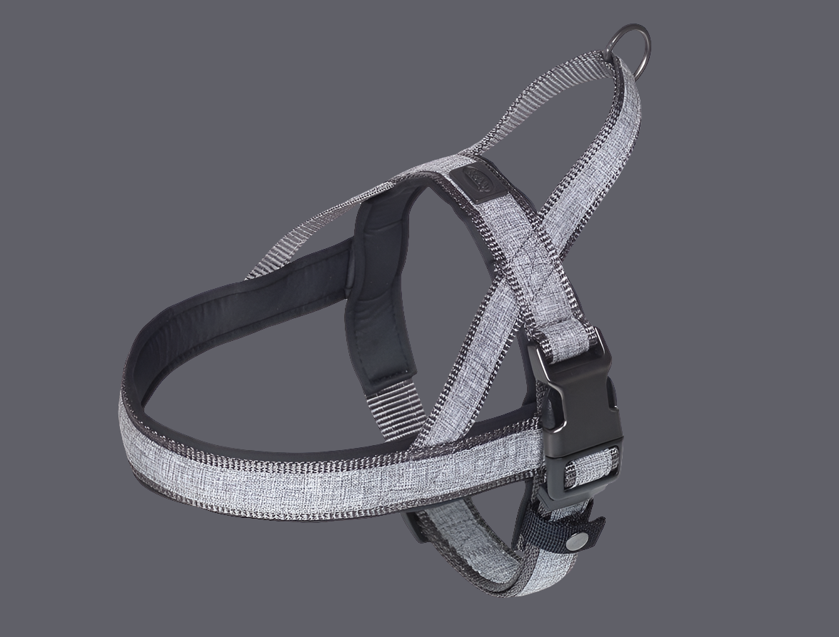 Premium Dog Harness Linen Deluxe - Norwegian Style Padded Harness with Handle Nobby