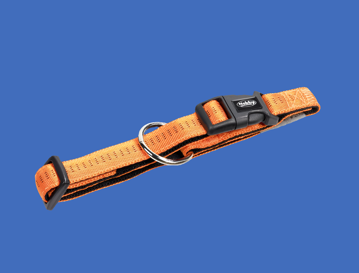 Soft Grip Dog Collar - Nylon Collar with Soft Lining | 15 Colors, 5 Sizes Nobby