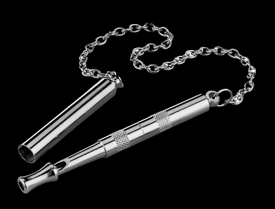 Dog Training Whistle Metal 11cm - Professional Dressage Whistle