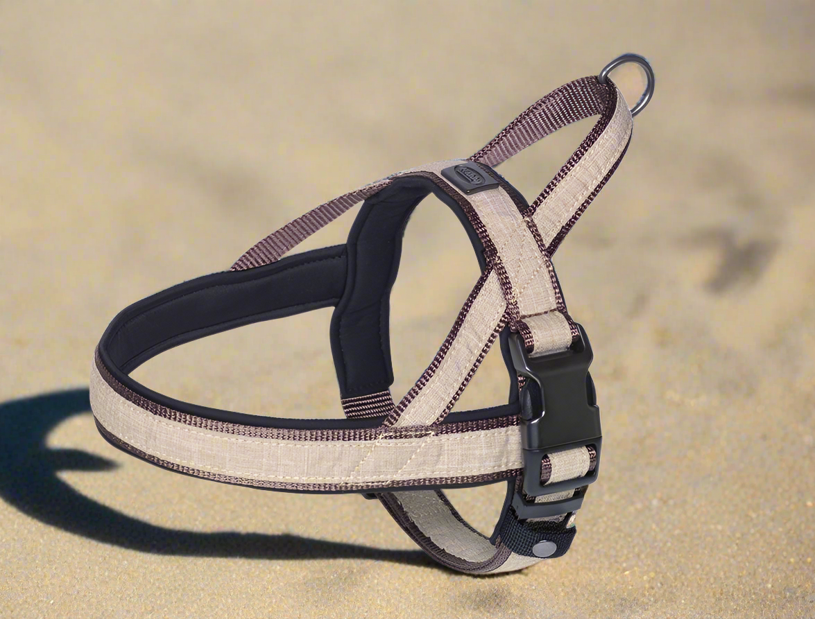 Premium Dog Harness Linen Deluxe - Norwegian Style Padded Harness with Handle Nobby