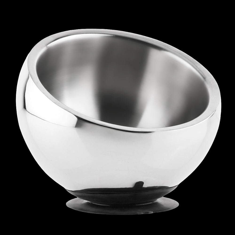 Stainless Steel Dog Bowl - Double Walled with Suction Cup Base