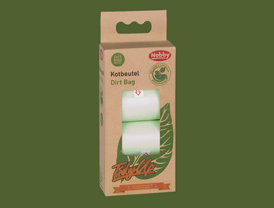 Biodegradable Dog Poop Bags - Compostable Corn Starch Waste Bags | Nobby 60 Bags