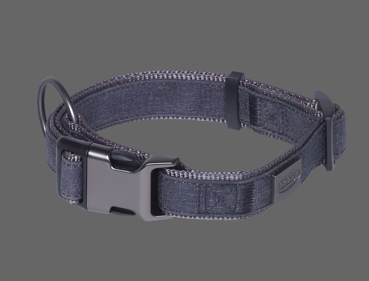 Dog Collar Linen Deluxe - Premium Adjustable Collar with Metal Hardware Nobby