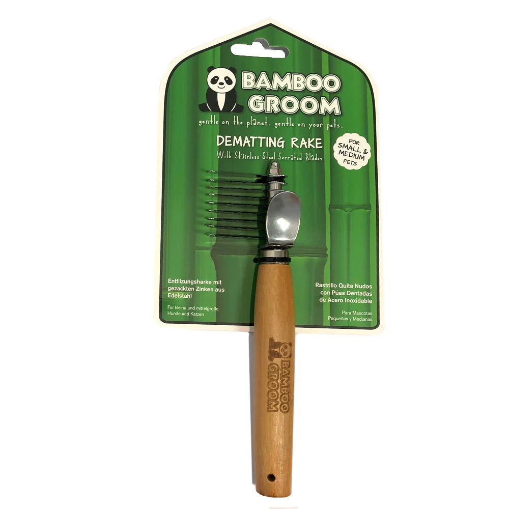 bamboo grooming dematting Rake
