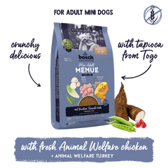 Bosch Menue Mini Adult with Animal Welfare chicken grain-free