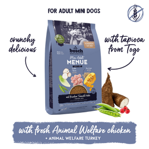 Bosch Menue Mini Adult with Animal Welfare chicken grain-free