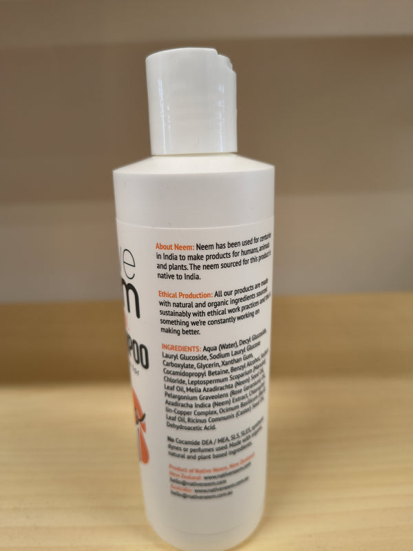 Pet Shampoo Organic Neem 250ml - Natural Gentle Cleanser for Dogs & Cats | BioGro Certified