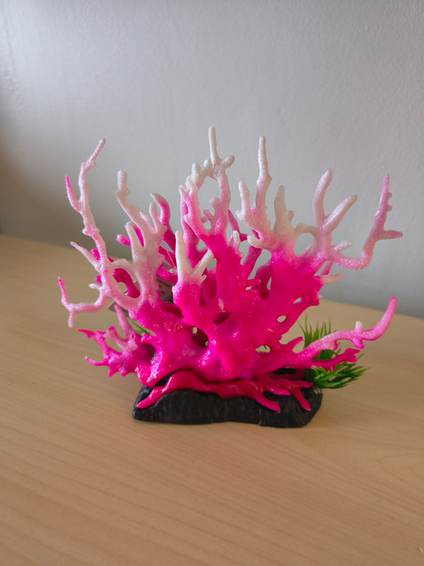 AquaWorld Pink Coral Tree Aquarium Ornament - 15cm