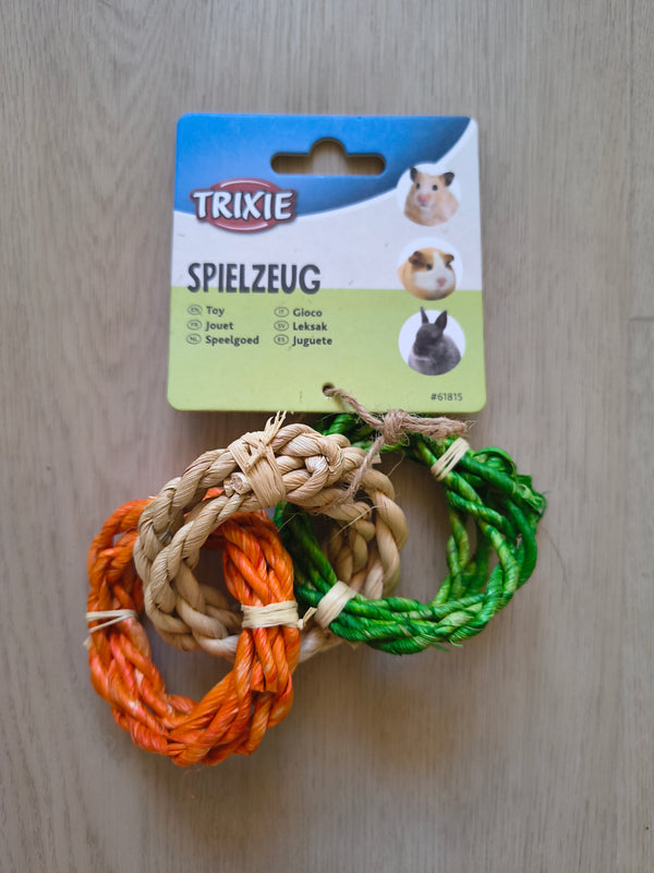 Trixie Maize Leaf Rings Small Animal Toy - 6 x 15cm