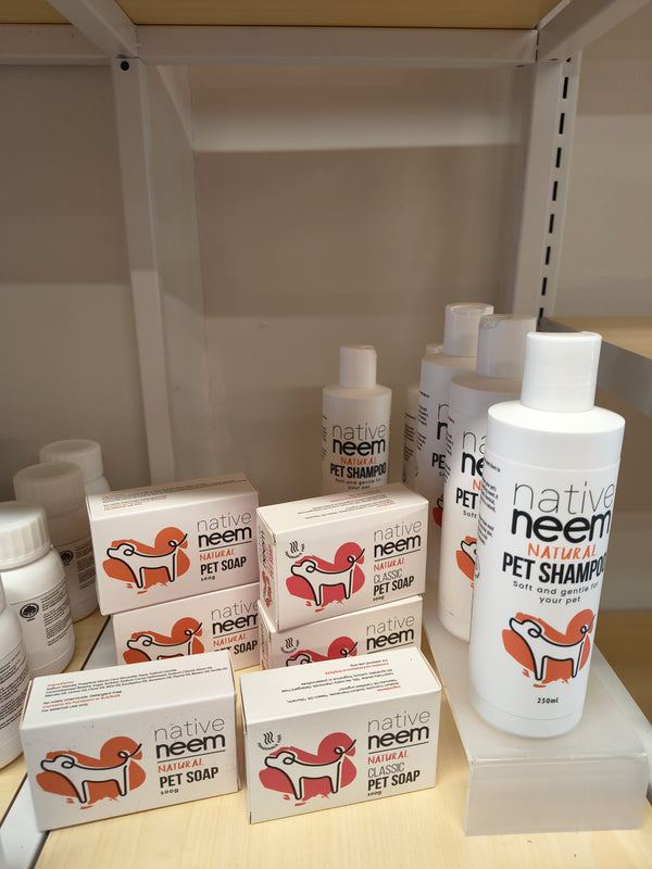 Pet Shampoo Organic Neem 250ml - Natural Gentle Cleanser for Dogs & Cats | BioGro Certified
