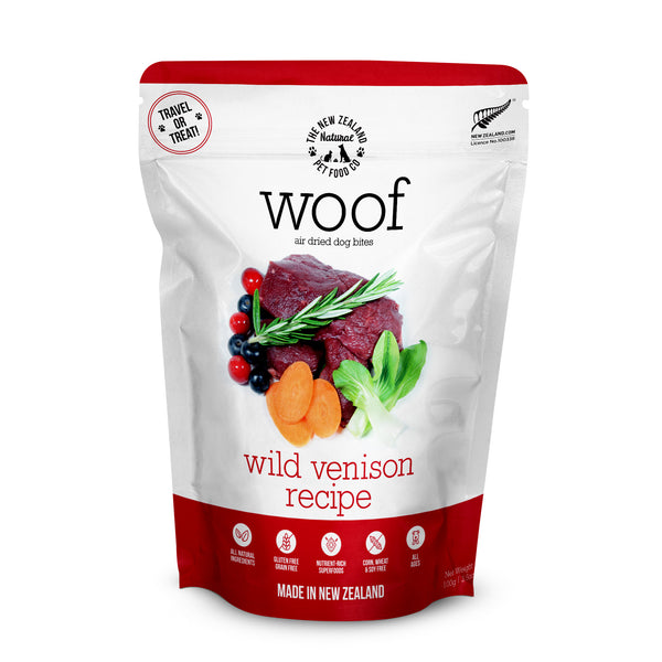 NZ Natural WOOF Air-Dried Wild Venison Dog Food 100g