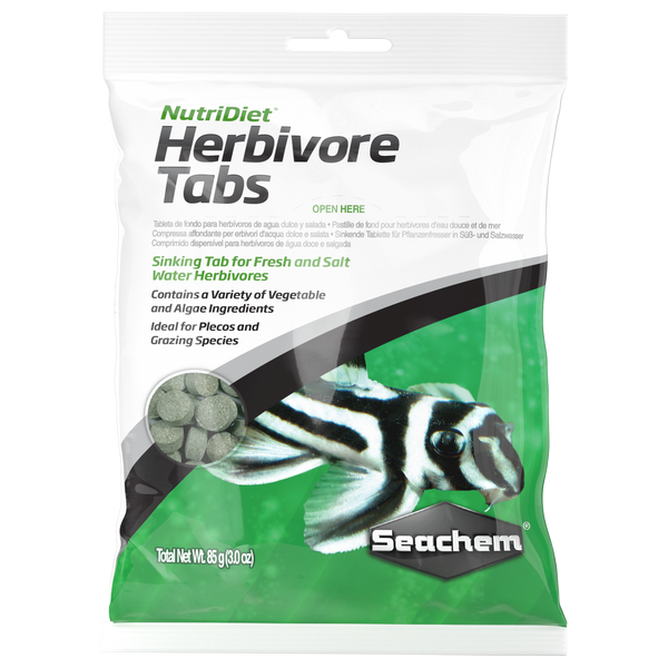 Seachem NutriDiet Herbivore Tabs Fish Food 85g
