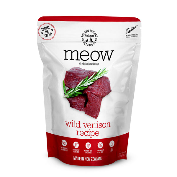 NZ Natural MEOW Air-Dried Wild Venison Cat Food 100g