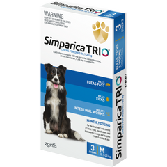 Simparica Trio Chewable for Dogs 10.1-20kg - 3 Pack