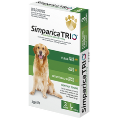Simparica Trio Chewable for Dogs 20.1-40kg - 3 Pack